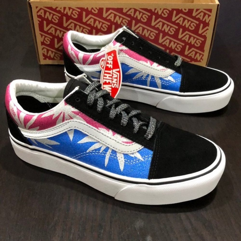 Vans Old Skool Platform Sneakers After Dark 4/20 3mm Reflective‎ Womans Sizings - Picture 3 of 10